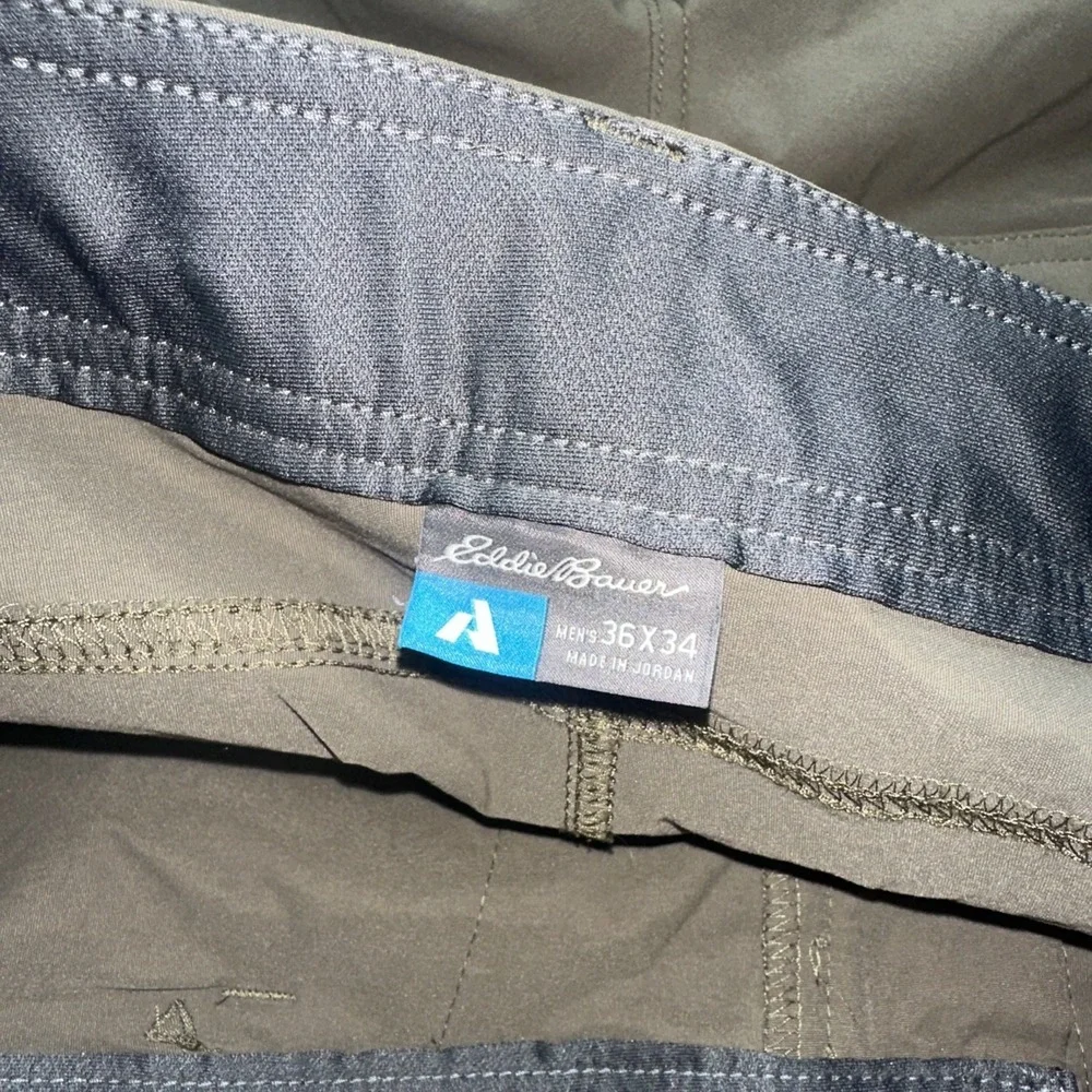 Eddie Bauer Pants Mens Fit 38x34 Green First Ascent Guide Pro Hiking Articulated